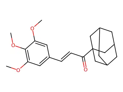 (E)-1-(1-adamantyl)-3-(3,4,5-trimethoxyphenyl)prop-2-en-1-one structure