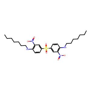 Benzenamine, 4,4'-sulfonylbis[N-heptyl-2-nitro- structure
