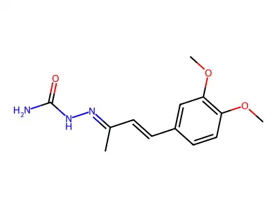 [4-(3,4-Dimethoxyphenyl)but-3-en-2-ylideneamino]urea structure