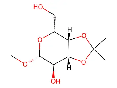 methyl 3,4-O-(1-methylethylidene)hexopyranoside structure