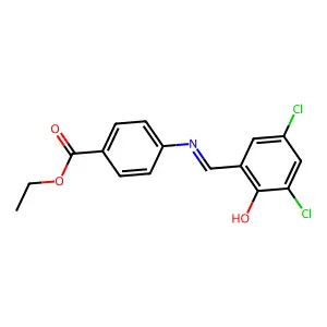 Ethyl 4-[(3,5-dichloro-6-oxocyclohexa-2,4-dien-1-ylidene)methylamino]benzoate structure