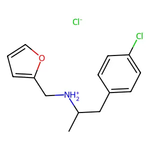 Furfurylamine, N-(p-chloro-alpha-methylphenethyl)-, hydrochloride (+-)- structure