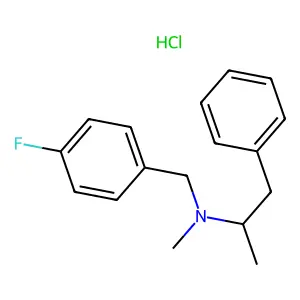 Phenethylamine, N,alpha-dimethyl-N-(p-fluorobenzyl)-, hydrochloride, (+)- structure