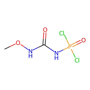 (Methoxycarbamoyl)phosphoramidic dichloride structure