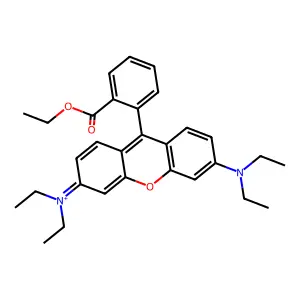 Xanthylium, 3,6-bis(diethylamino)-9-(2-(ethoxycarbonyl)phenyl)- structure