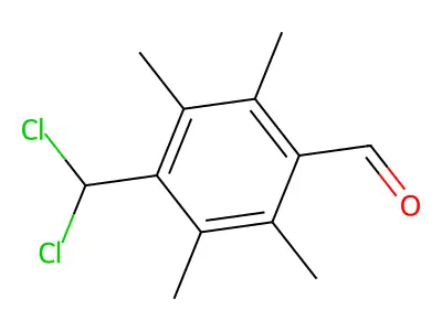 4-(二氯甲基)-2,3,5,6-四甲基苯甲醛 structure