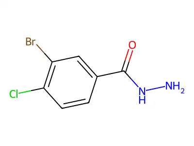 3-Bromo-4-chlorobenzhydrazide structure