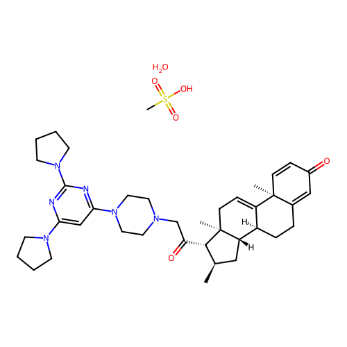 Tirilazad mesylate monohydrate structure
