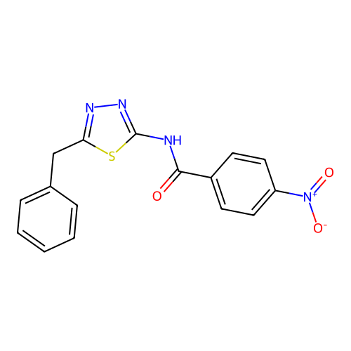 N-(5-benzyl-1,3,4-thiadiazol-2-yl)-4-nitrobenzamide structure