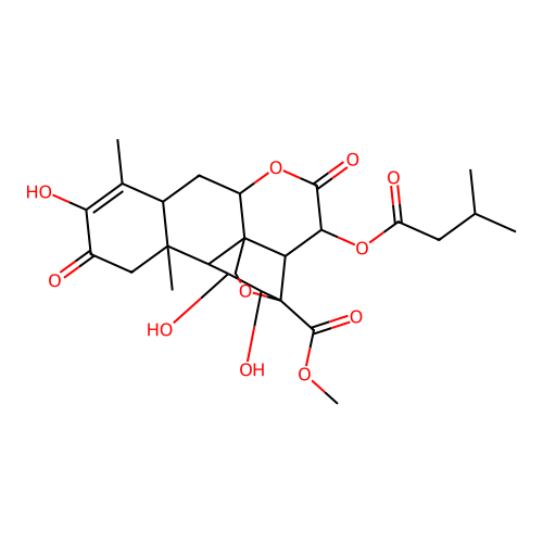 Bruceine A [M+H]+ structure