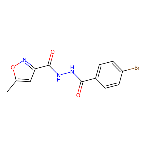 N'-(4-bromobenzoyl)-5-methyl-3-isoxazolecarbohydrazide structure
