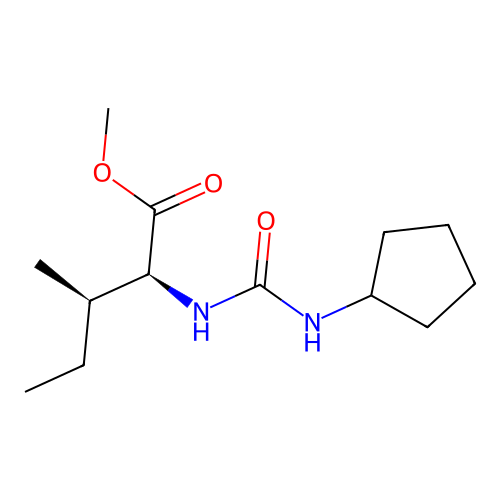 methyl (2S,3R)-2-(cyclopentylcarbamoylamino)-3-methylpentanoate structure