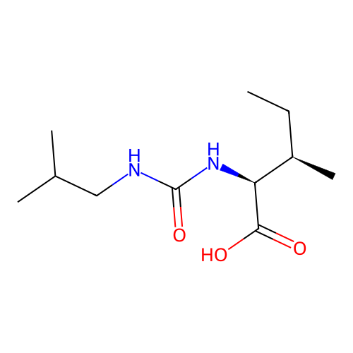 (2S,3R)-2-(3-isobutylureido)-3-methylpentanoic acid structure