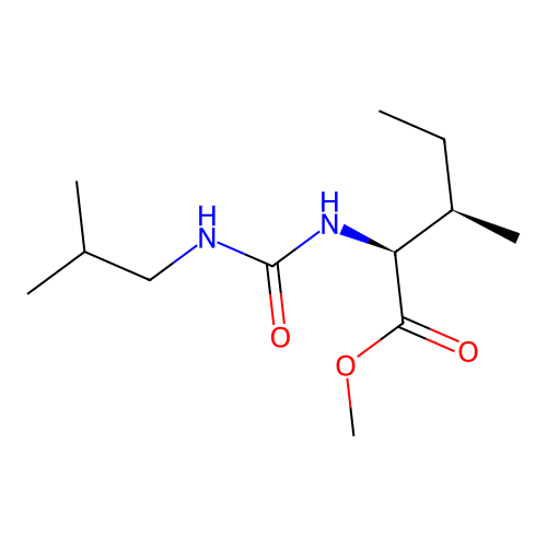 (2S,3R)-methyl 2-(3-isobutylureido)-3-methylpentanoate structure