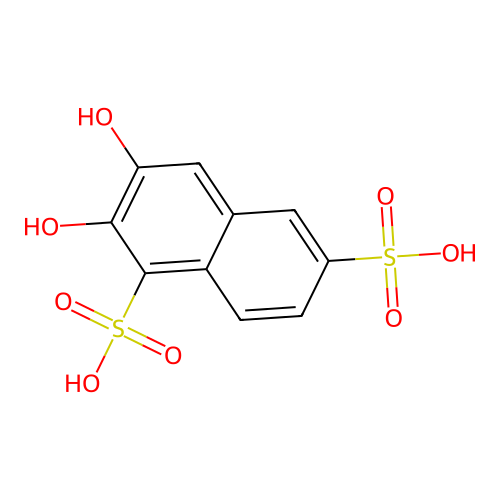 2,3-Dihydroxynaphthalene-1,6-disulfonic acid structure