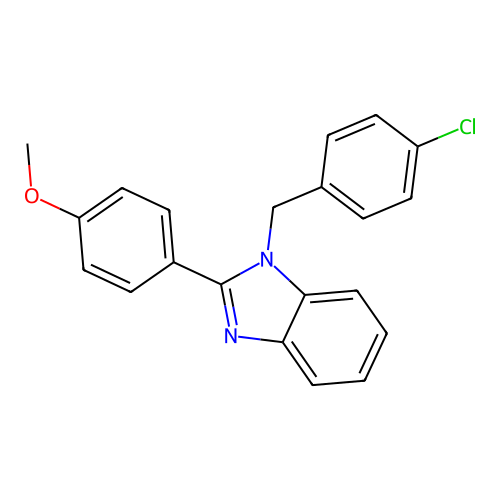 1-(4-chlorobenzyl)-2-(4-methoxyphenyl)-1H-benzimidazole structure