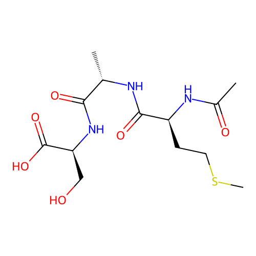N-Acetyl-Met-Ala-Ser-OH structure