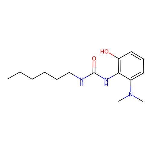 1-[2-(Dimethylamino)-6-hydroxyphenyl]-3-hexylurea structure