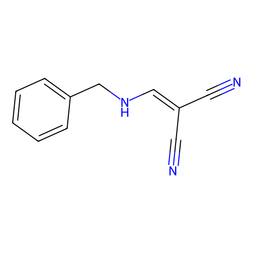 {[Benzylamino]methylene}methane-1,1-dicarbonitrile structure