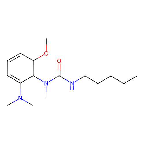 1-[2-(Dimethylamino)-6-methoxyphenyl]-1-methyl-3-pentylurea structure