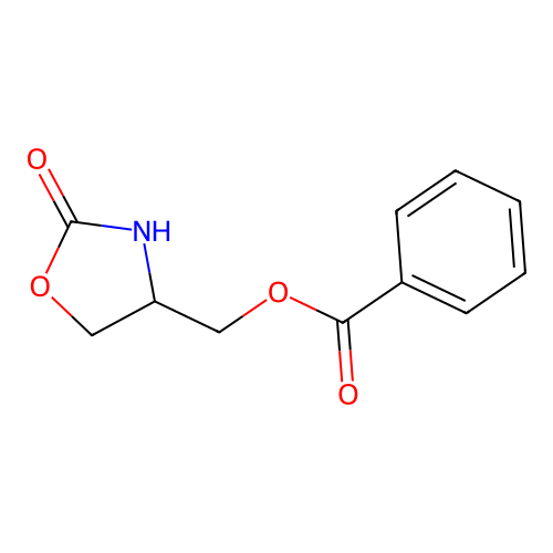 (2-Oxo-1,3-oxazolidin-4-yl)methyl benzoate structure