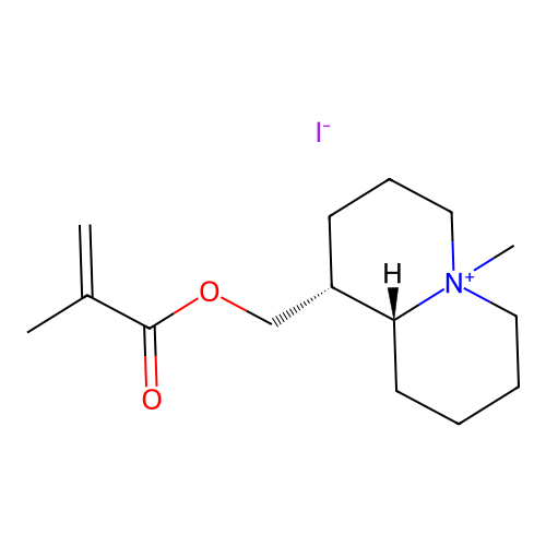 Methacryloyl-N-methyllupinine iodide structure