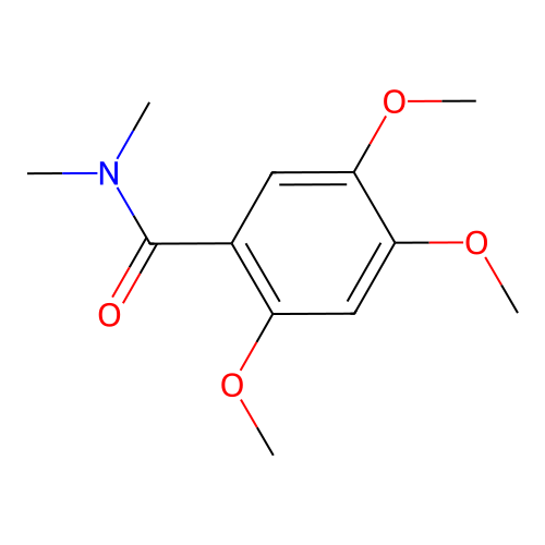 2,4,5-trimethoxy-N,N-dimethylbenzamide structure
