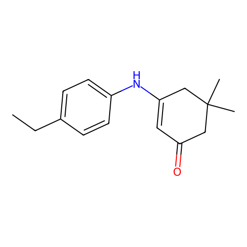 3-[(4-Ethylphenyl)amino]-5,5-dimethylcyclohex-2-en-1-one structure