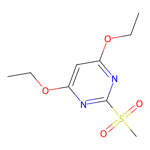 4,6-Diethoxy-2-pyrimidinyl methyl sulfone structure