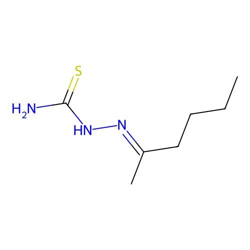 Methylbutyl ketone thio-semicarbazone structure