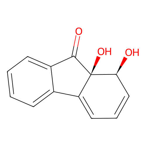 (1R,9aS)-1,9a-Dihydro-1,9a-dihydroxy-9H-fluoren-9-one structure