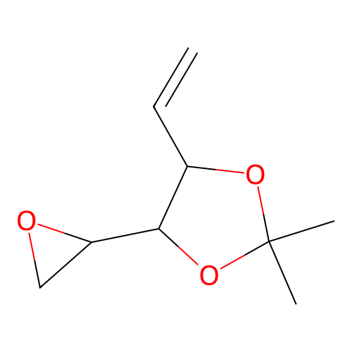 1,2-Epoxy-3,4-(dimethylmethylenedioxy)-5-hexene structure