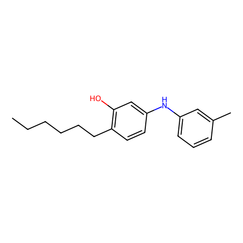 2-Hexyl-5-[(3-methylphenyl)amino]phenol structure