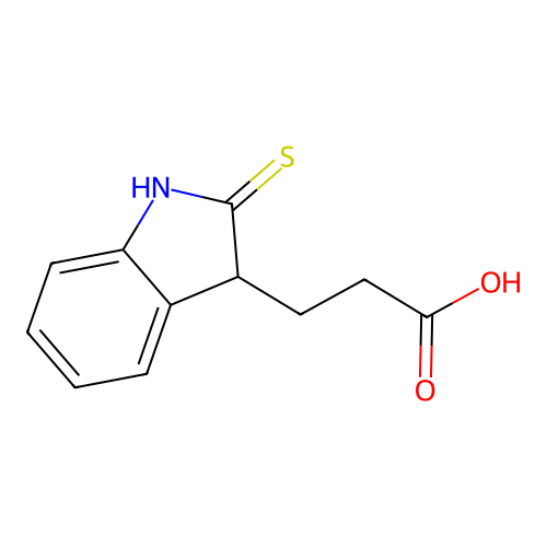 3-(2-sulfanylidene-2,3-dihydro-1H-indol-3-yl)propanoic acid structure