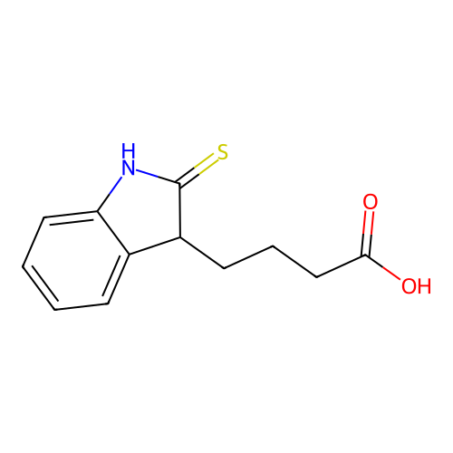 4-(2-sulfanylidene-2,3-dihydro-1H-indol-3-yl)butanoic acid structure