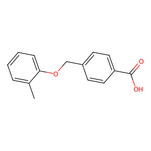 4-[(2-methylphenoxy)methyl]benzoic Acid structure