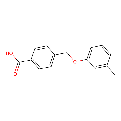 4-[(3-methylphenoxy)methyl]benzoic Acid structure