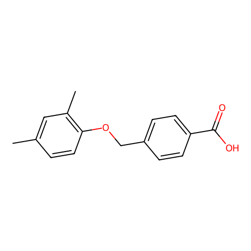 4-[(2,4-Dimethylphenoxy)methyl]benzoic acid structure