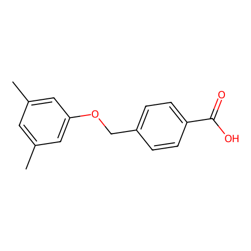 4-[(3,5-dimethylphenoxy)methyl]benzoic Acid structure