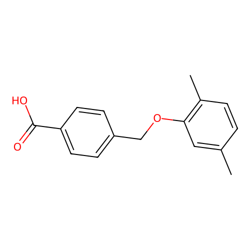 4-[(2,5-Dimethylphenoxy)methyl]benzoic acid structure