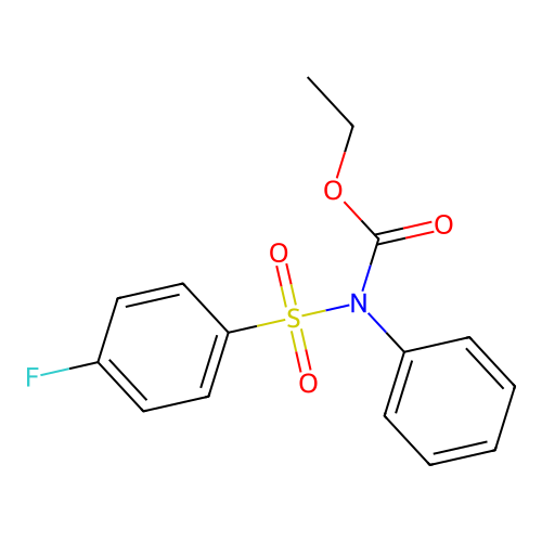 Ethyl (4-fluorophenyl)sulfonyl(phenyl)carbamate structure