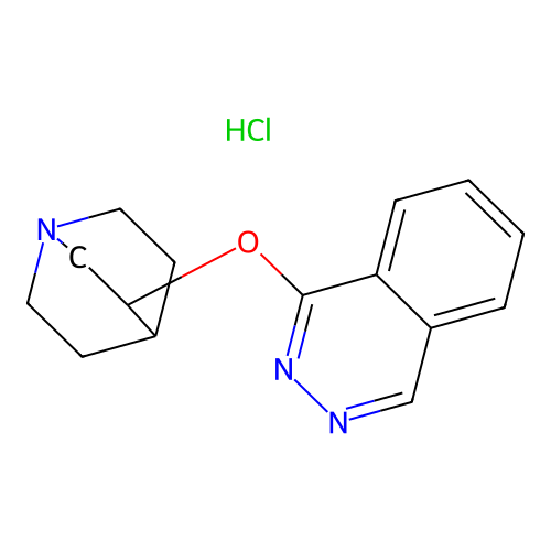 1-Azabicyclo(2.2.2)octane, 3-(1-phthalazinyloxy)-, monohydrochloride structure