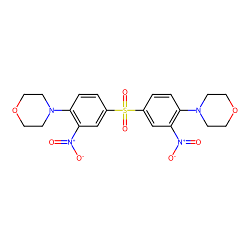 4-Morpholino-3-nitrophenyl sulfone structure