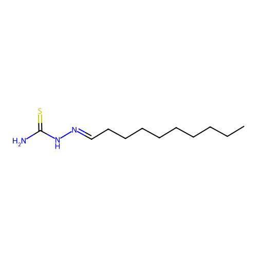 (Decylideneamino)thiourea structure