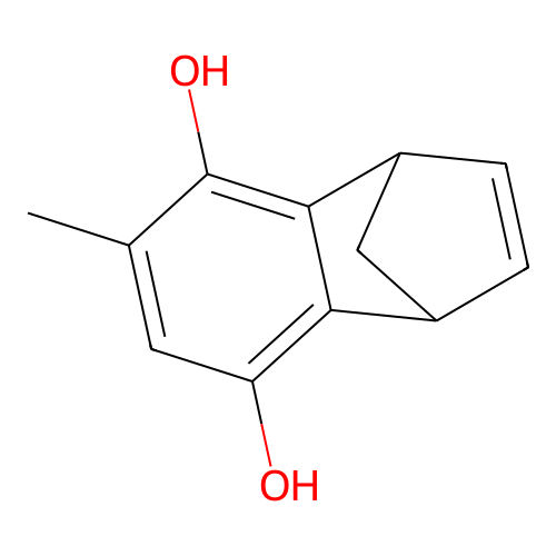 5,8-Dihydro-5,8-endomethylene-2-methyl-1,4-naphthohydroquinone structure