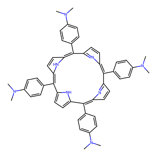 5,10,15,20-TETRA(4-DIMETHYLAMINOPHENYL)PORPHYRIN structure