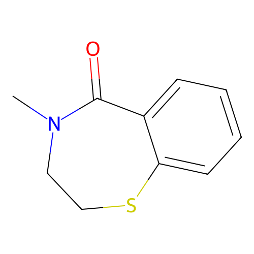 4-methyl-3,4-dihydro-1,4-benzothiazepin-5(2H)-one structure