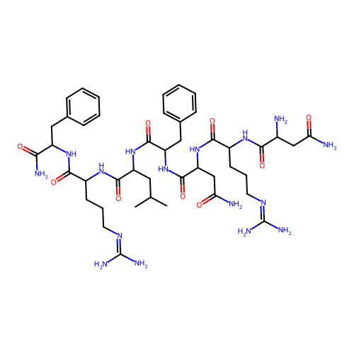 H-Asn-arg-asn-phe-leu-arg-phe-NH2 structure