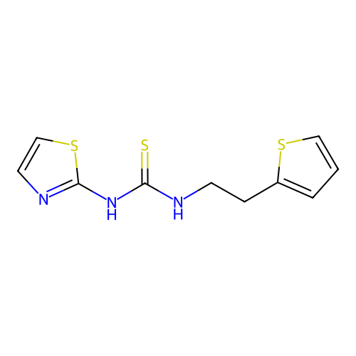 1-Thiazol-2-yl-3-[2-(2-thienyl)ethyl]thiourea structure