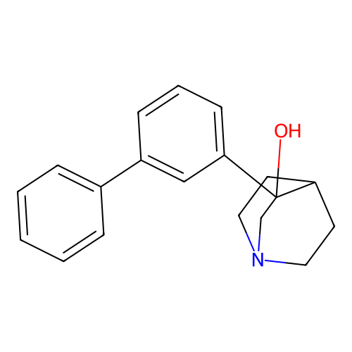 3-Biphenyl-3-yl-1-aza-bicyclo[2.2.2]octan-3-ol structure